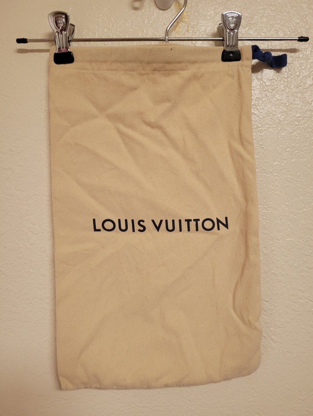 Louis Vuitton Beige Drawstring Logo Dust Bag